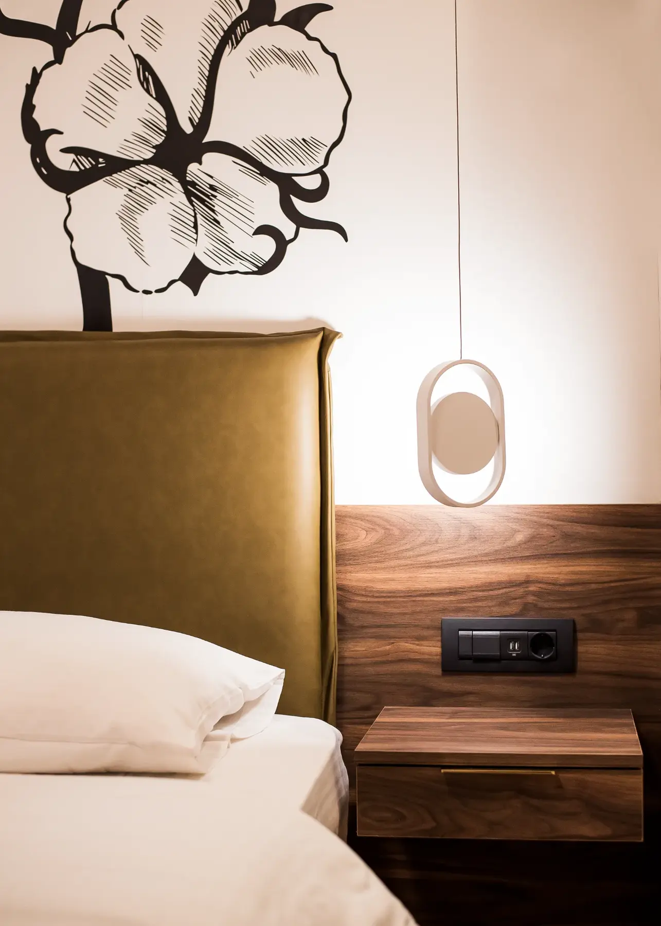 Superior Room with Balcony at Gaia Athens - headboard detail