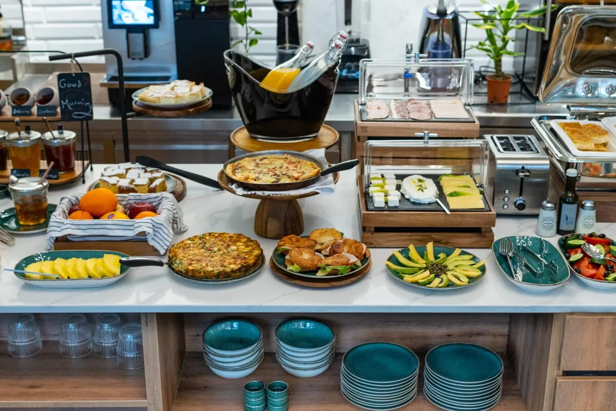 Homemade Greek breakfast at Gaia Athens boutique hotel